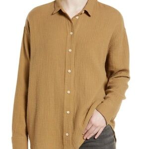 Madewell Lightspun Painter Shirt - Women's Tan Button Down Shirt